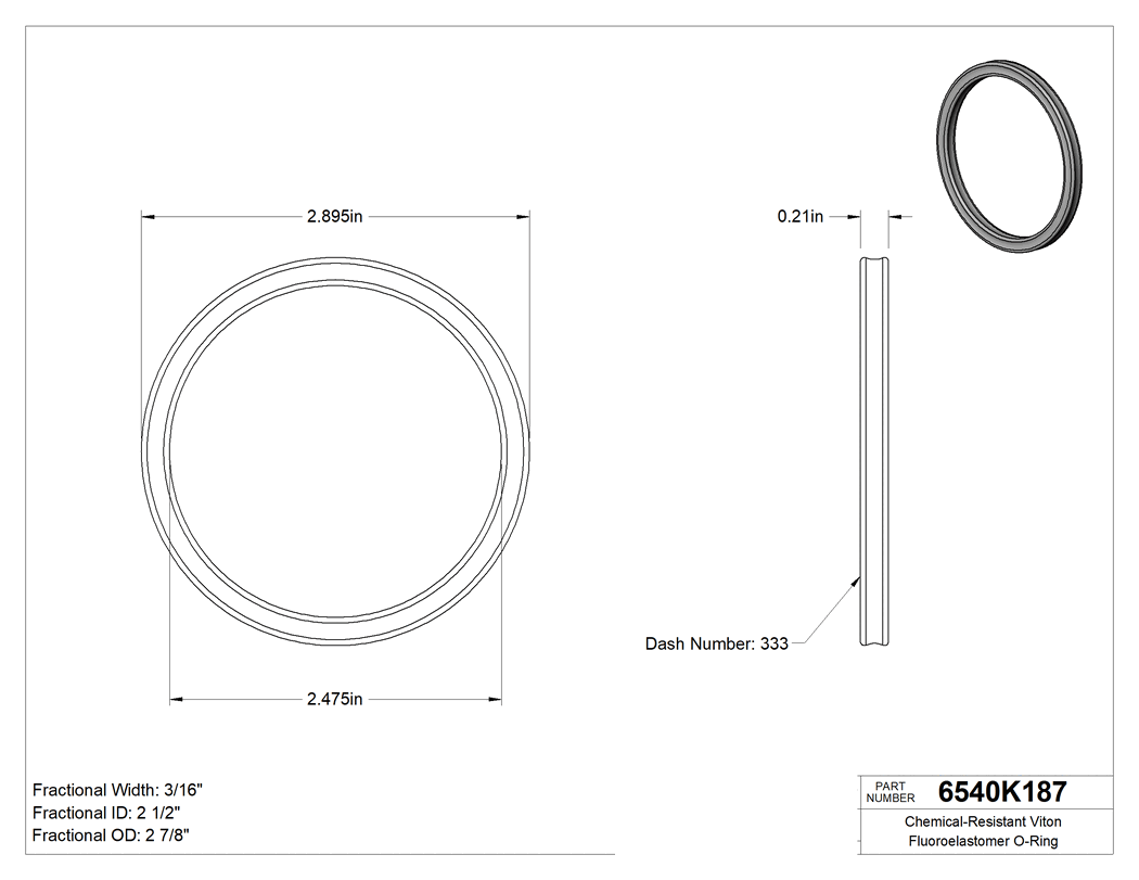 Technical drawing - 6540K187